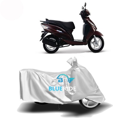 BLUERIDE Two Wheeler Cover for TVS(Wego, Silver)