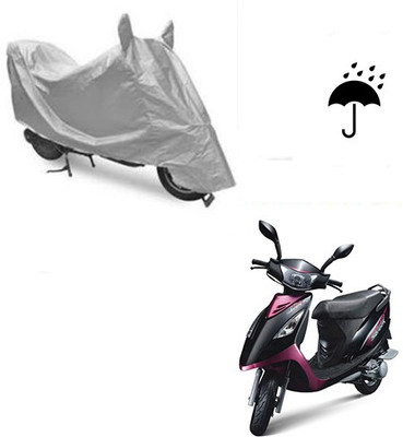Feel heaven Waterproof Two Wheeler Cover for TVS(Scooty Streak, Silver)