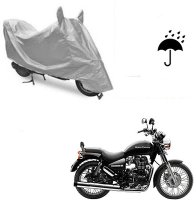 Atulit enterprises Waterproof Two Wheeler Cover for Royal Enfield(Thunderbird 500, Silver)