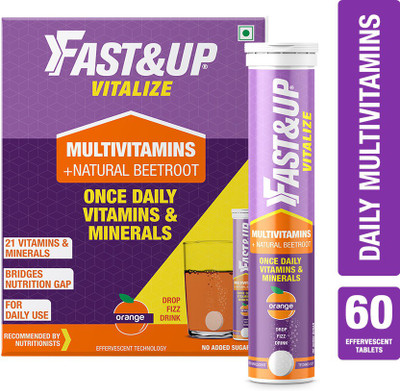 FAST&UP Vitalize Multivitamin For Men & Women-21 Vital Vitamins&Minerals For Daily Health(3 x 20 Tablets)