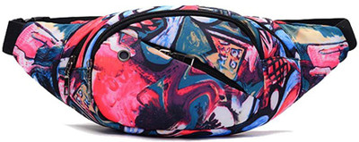 PALAY Waist Pack Bag, Chest Shoulder Fanny Pack Pouch with 4-Zipper Pockets,Adjustable Belt (Rose red) Waist Pack Bag,(Multicolor)