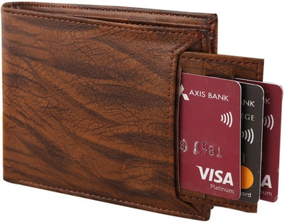 Classic World Men Brown Artificial Leather Wallet(10 Card Slots)