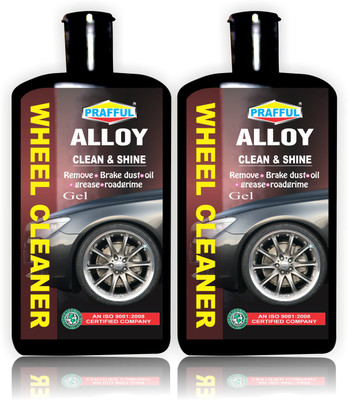 PRAFFUL Heavy Duty with Extra Shine 1000 ml Wheel Tire Cleaner(Pack of 2)