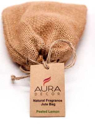 AuraDecor Peeled Lemon Blocks Peeled LemonCar Freshener Hanging Jute Bag Set of 1.(1 Units)