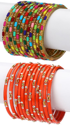 1st Time Glass Enamel Bangle Set(Pack of 24)