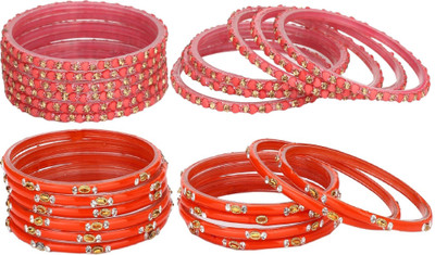 AFAST Glass Enamel Bangle Set(Pack of 24)