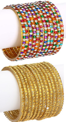 1st Time Glass Enamel Bangle Set(Pack of 24)