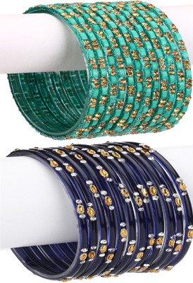 1st Time Glass Enamel Bangle Set(Pack of 24)