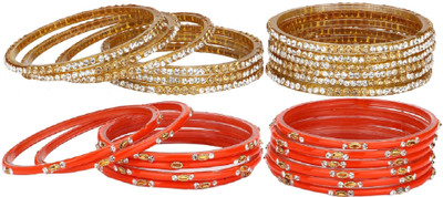 AFAST Glass Enamel Bangle Set(Pack of 10)