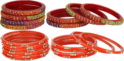 Somil Glass Beads, Crystal Bangle Set(Pack of 20)