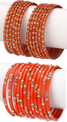 1st Time Glass Enamel Bangle Set(Pack of 24)