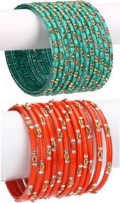 1st Time Glass Enamel Bangle Set(Pack of 24)