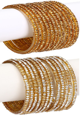 1st Time Glass Enamel Bangle Set(Pack of 10)