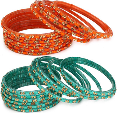 1st Time Glass Enamel Bangle Set(Pack of 24)