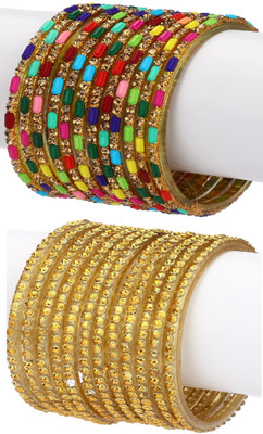 1st Time Glass Enamel Bangle Set(Pack of 24)