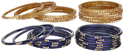 1st Time Glass Enamel Bangle Set(Pack of 24)