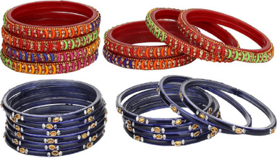 Somil Glass Beads, Crystal Bangle Set(Pack of 10)