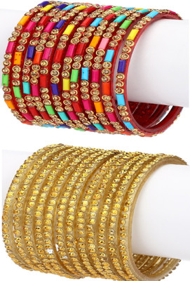 1st Time Glass Enamel Bangle Set(Pack of 24)
