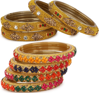 Somil Glass Bangle Set(Pack of 8)
