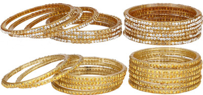 AFAST Glass Enamel Bangle Set(Pack of 10)