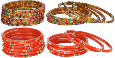 1st Time Glass Enamel Bangle Set(Pack of 24)