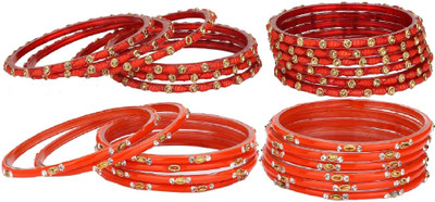 AFAST Glass Enamel Bangle Set(Pack of 24)