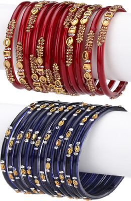 1st Time Stone Enamel Bangle Set(Pack of 24)