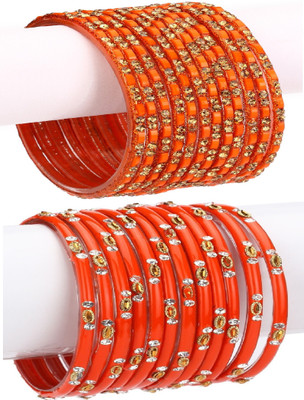 AFAST Glass Enamel Bangle Set(Pack of 10)