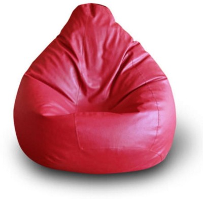 InkCraft XXXL Tear Drop Bean Bag Cover  (Without Beans)(Red)