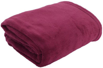 Supreme Home Collective Solid Single Fleece Blanket for  AC Room(Polyester, Maroon)