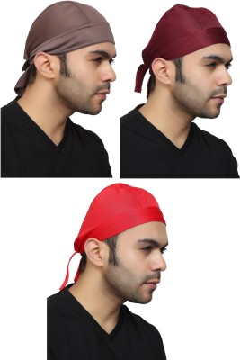 Bismaadh Solid Skull Cap Cap(Pack of 3)