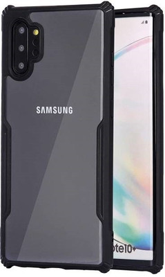 NIKICOVER Back Replacement Cover for Samsung Galaxy Note 10 Plus(Black, Transparent, Grip Case)