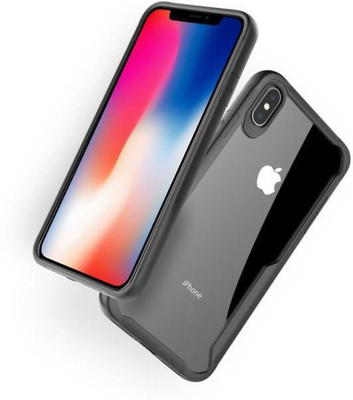 mobilebestpouch Bumper Case for Apple iPhone XS Max(Black, Transparent, Shock Proof)