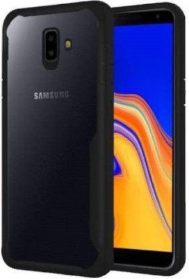Mobile Back Cover Bumper Case for Samsung Galaxy J6 Plus(Black, Transparent, Grip Case)