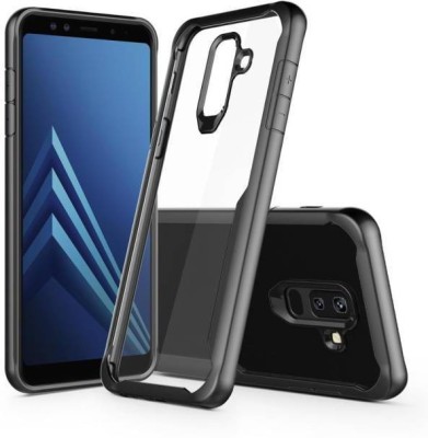 KRBL Bumper Case for Samsung Galaxy A6 Plus, Samsung Galaxy J8(Black, Transparent, Grip Case)
