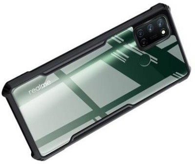 NIKICOVER Bumper Case for Realme 7i, Realme C17(Black, Transparent, Shock Proof)