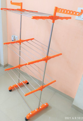 TNC by TNC Steel Floor Cloth Dryer Stand T-CDS-3TIER-01SS-0133(3 Tier)