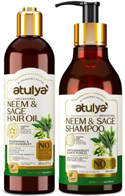 Atulya Neem & Sage Shampoo + Hair Oil(2 Items in the set)