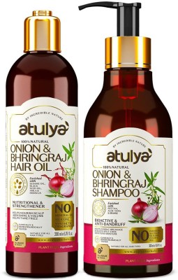 Atulya Onion & Bhringraj Shampoo + Hair Oil(2 Items in the set)