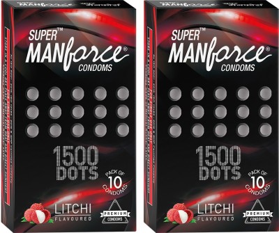 MANFORCE LITCHI. Condom(Set of 10, 20 Sheets)