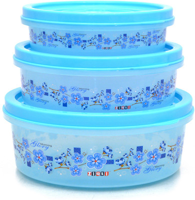 Ziasi Plastic Fridge Container  - 7700 ml(Pack of 3, Multicolor)
