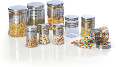 18% OFF on Steelo 9 Pieces PET - Belly - 500 ml, 300 ml, 1200 ml Plastic Grocery Container(Pack of 9, Clear) 18% OFF on Steelo 9 Pieces PET - Belly - 500 ml, 300 ml, 1200 ml Plastic Grocery Container(Pack of 9, Clear)
