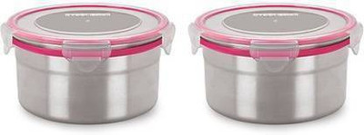 PM SELECT Steel Fridge Container  - 500 ml(Pack of 2, Silver)