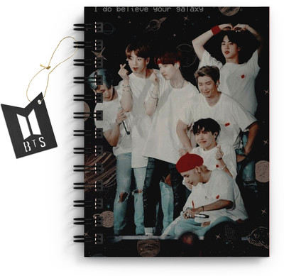DI-KRAFT BTS Boys Printed Diary for Home and office use(6*8Inch) A5 Diary Unruled 160 Pages(Multicolor)