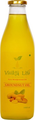 viviktalife Groundnut Oil | 1000ML Groundnut Oil Glass Bottle(1000 ml)