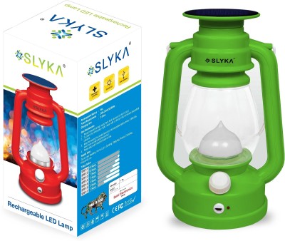 SLYKA Hi-Quality and Heavy duty Rechargeable lantern with Night Lamp Green Plastic Table Lantern(23 cm X 10 cm, Pack of 1)