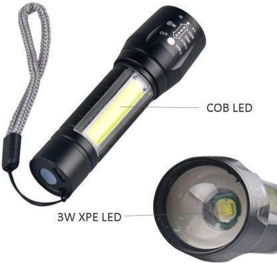 HASRU RECHARGEABLE TROCH ( GREEN TORCH) 5 hrs Torch Emergency Light(Black)