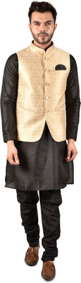 PRINTCULTR Men Kurta Pyjama Ethnic Jacket Set