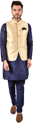 PRINTCULTR Men Kurta Pyjama Ethnic Jacket Set