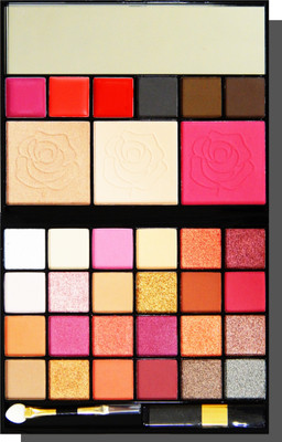 VARS LONDON 24 eyeshadow palette | highlighter, blush, contour and lip gloss comb palette | eyebrow powder | makeup kit 55 g(multi color)